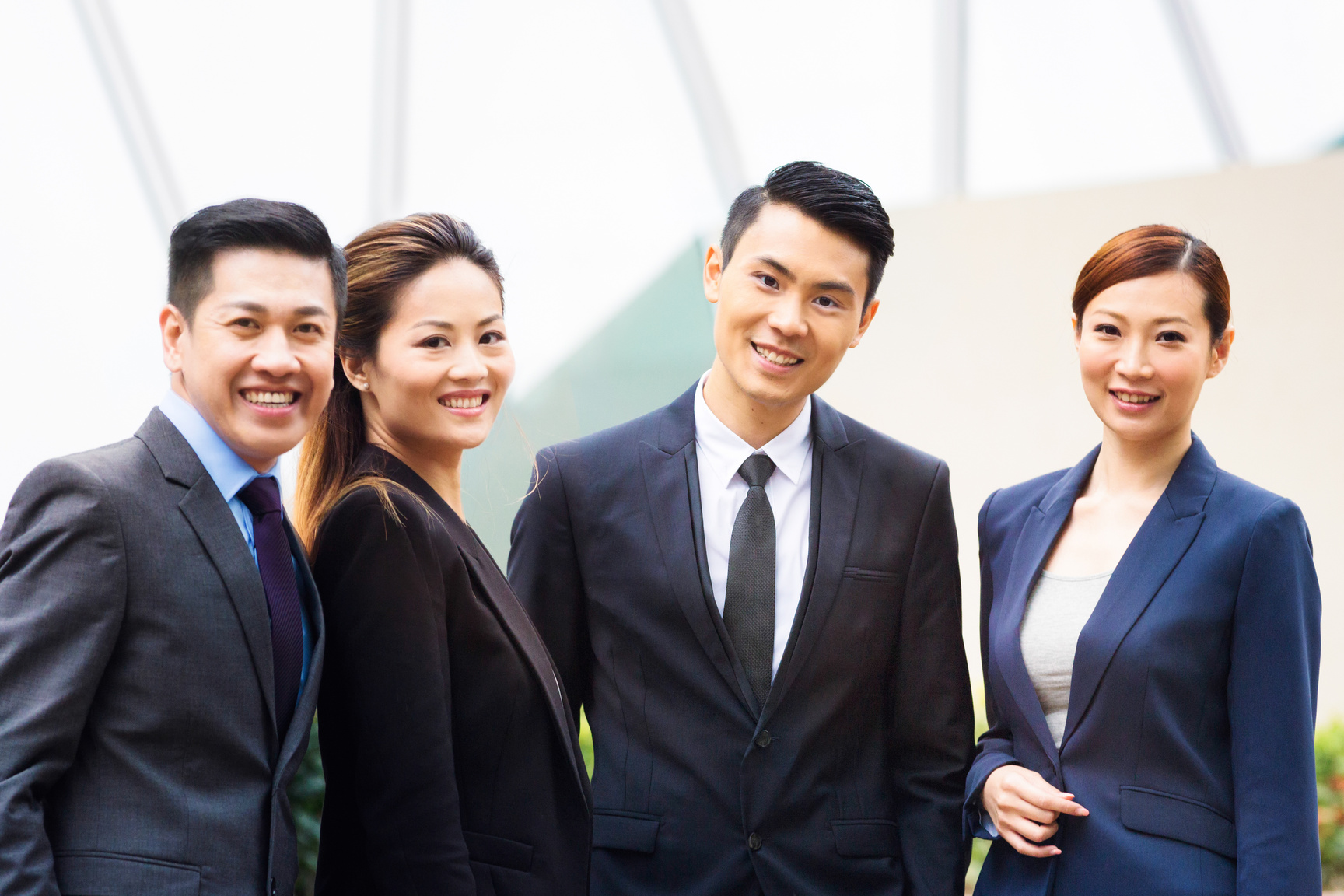 Asian business team portrait